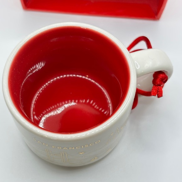 Starbucks You Are Here Collection Mug San Francisco Gold 2 oz Ceramic New Box - Picture 5 of 6